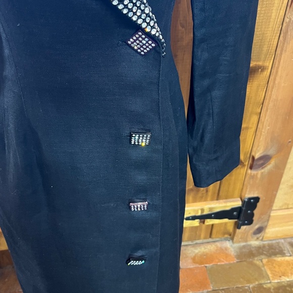 Lillie Rubin size 4 black dress with rhinestones - Picture 3 of 6